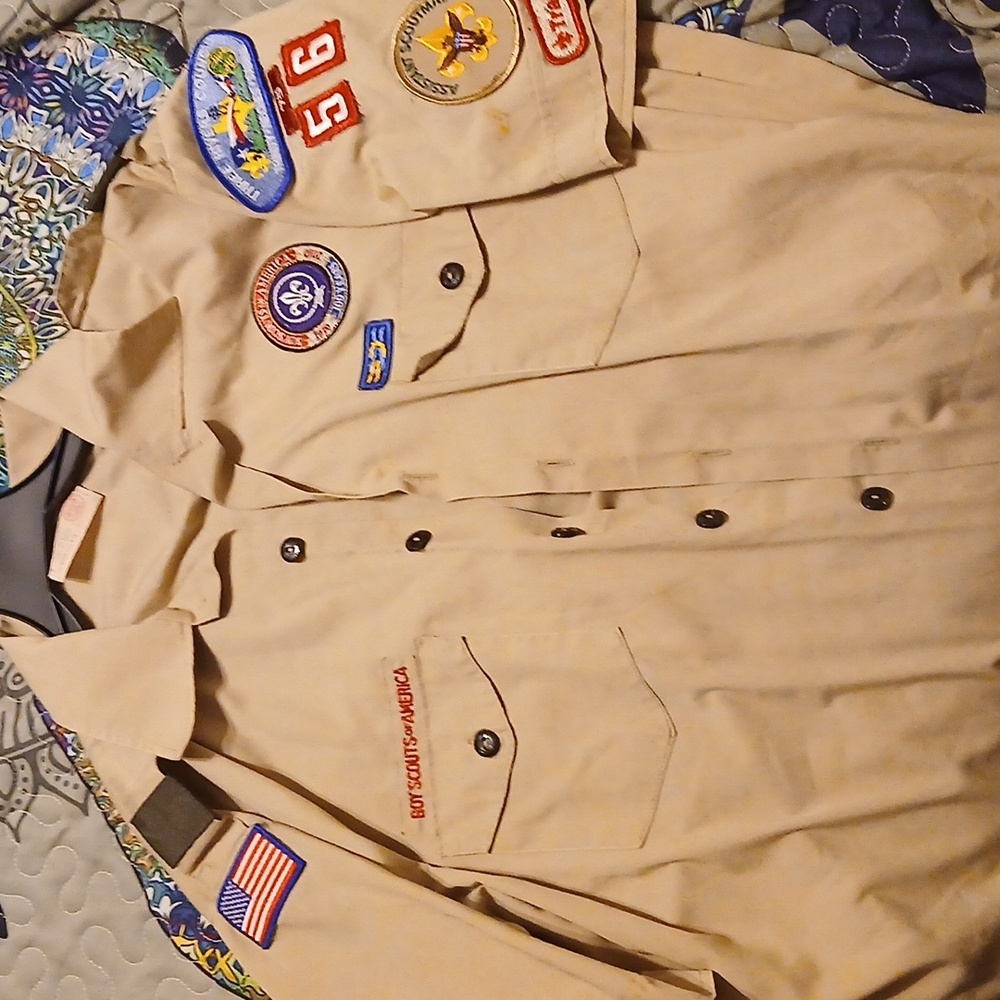 Men's Tan BSA  ASST. Scoutmaster XL Uniform Shirt - Picture 14 of 14